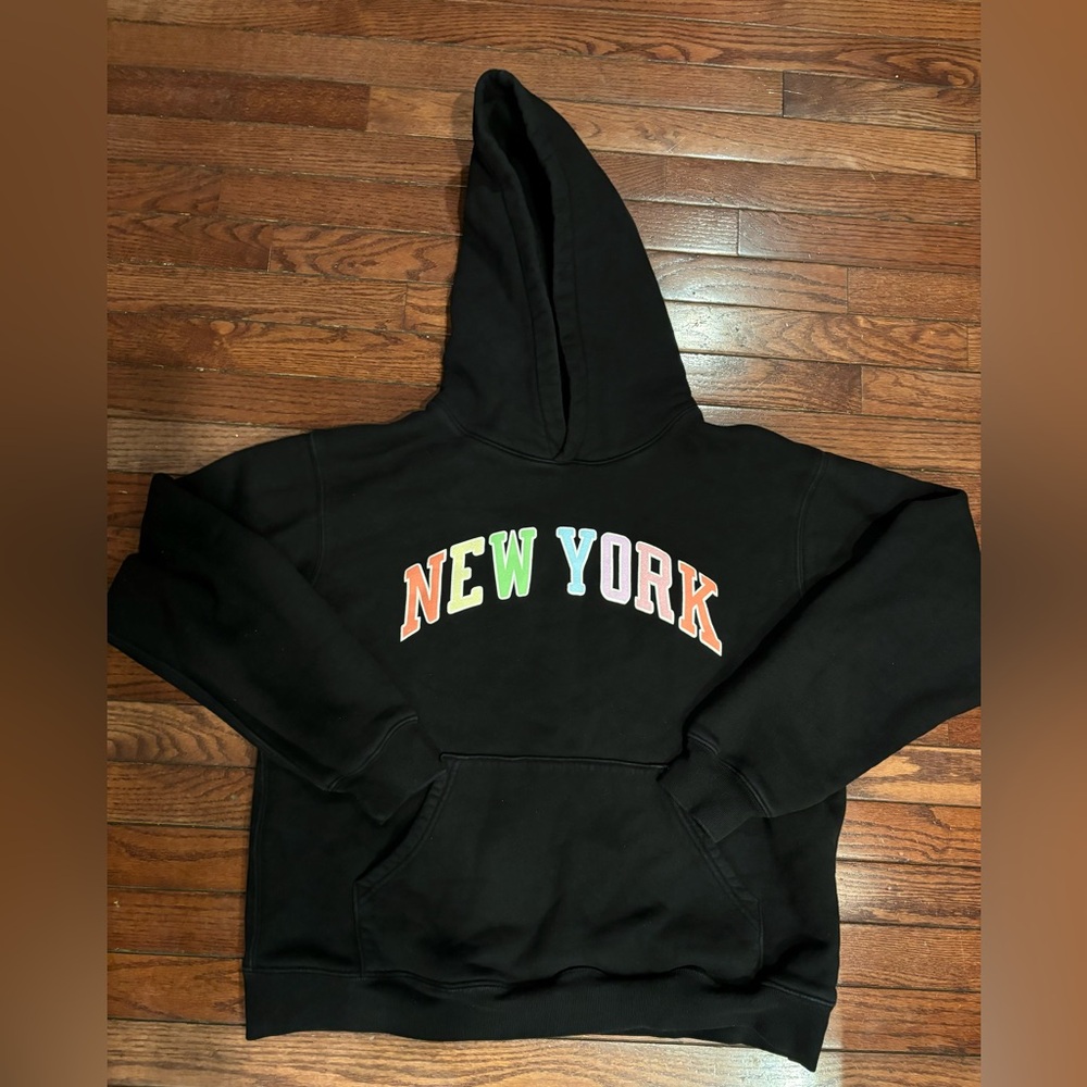 Mad Happy black New York hoodie size M unisex